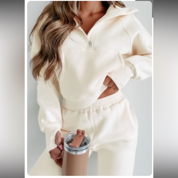 NanaMacs Pants - NanaMacs Original Fleece Lined Half Zip Pullover and Sweatpants Set